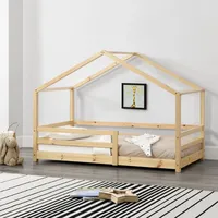 [en.casa] Kinderbett Knätten 70x140 cm Holzfarben