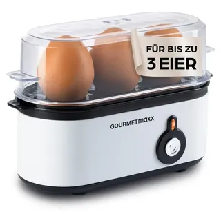 GOURMETmaxx Eierkocher 3 Eier + Eipicker Weiß