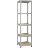 Schwerlastregal Strong Cube verzinkt 176x45x45 cm Stecksystem 5 Holzböden Tragkr