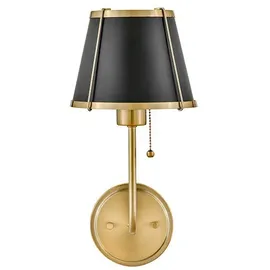 Elstead Lighting Clarke (HK-CLARKE1-BR-BK) Schwarz/Messing