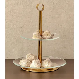 LEONARDO Etagere CENA gold 2-teilig