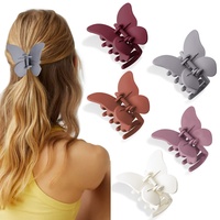 Bmobuo Schmetterling-Haarspangen, 5 Stück, Schmetterlingsklauen-Clips, roter Schmetterling, niedliche Haarspangen für Frauen, Klauenclips für dickes Haar, dünnes Haar, Geschenk für Frauen