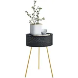 [en.casa] Forshaga Schwarz-Gold 40 x 40 x 65 cm