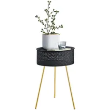 [en.casa] Forshaga Schwarz-Gold 40 x 40 x 65 cm