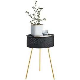 [en.casa] Forshaga Schwarz-Gold 40 x 40 x 65 cm