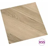 vidaXL Bodenplanken 55 pcs Braun 5,11 m2 PVC