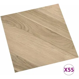 vidaXL Bodenplanken 55 pcs Braun 5,11 m2 PVC