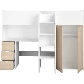 Parisot Hochbett Tom 90 x 200 cm Eiche braun