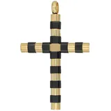 Kettenanhänger ADELIA ́S "Anhänger – Kreuzanhänger aus Edelstahl", gold (silber), Schmuckanhänger, Herren, Edelstahl, Kettenanhänger, Ideal als Geschenk zum Valentinstag