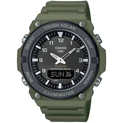Solaruhr, khaki, CASIO TIMELESS COLLECTION, Armbanduhren, Herren, Armbanduhr, Herrenuhr, analog, digital, automatischer Kalender