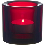 Iittala Teelichthalter, Glas, Rot, 6.5 cm