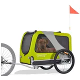 TIGGO Fahrradhundeanhänger DOGGYHUT® Hundefahrradanhänger Hundeanhänger Fahrradanhänger, Geeignet für große Hunde - Maximale Schulterhöhe des Hundes: 60 cm grün