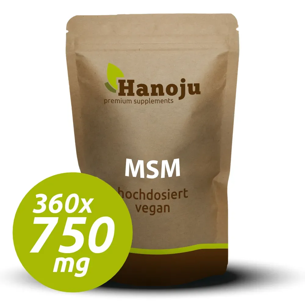 MSM Tabletten | Methylsulfonylmethan | Organischer Schwefel 750mg - 360x