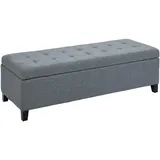 Homcom Sitzbank Grau 125 x 49 x 41,5 cm
