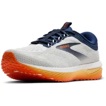Brooks Herren Laufschuhe Revel 7, White/Peacoat/Orange, 43