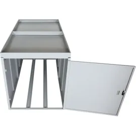Mendler Fahrradgarage HWC-L56b Fahrradbox abschließbar verzinkter Stahl 125x113x208cm grau