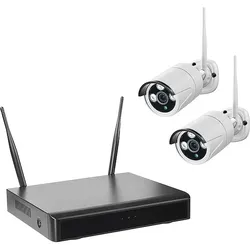 Funk-Video-Überwachung mit Smartrecorder Set B2 - inkl. 2 Kameras WR100 - 1 TB Festplatte