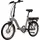 Saxonette E-Bike Faltbike, 20Zoll, Frontmotor, 281 Wh Akku 3 Gang, Nabenschaltung, ( Pedelec, Elektrofahrrad )mit Rücktrittbremse (Farbe: silver ) - Silber