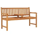 vidaXL Gartenbank 3-Sitzer Gartenbank mit Tisch 150 cm Massivholz (1-St) braun