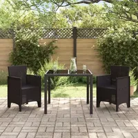 VidaXL - Gartenstühle 2 Stück braunes Poly-Rattan