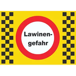 Lawinengefahr Schild A5 (148x210mm)