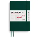 Leuchtturm1917 372508 Wochenkalender & Notizbuch Paperback B6+ 2026, 12 Monate, Softcover, Forest Green, Deutsch