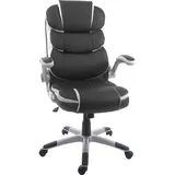MCW Bürostuhl MCW-F80, Schreibtischstuhl Chefsessel Drehstuhl, Kunstleder ~ schwarz
