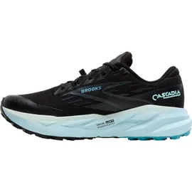 Brooks Cascadia 19 GTX Damen Black/Ebony/Blue Flower 37,5