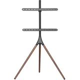 Manhattan Mobiler TV-Ständer 114,3-165,1 cm Braun/Schwarz Aluminium