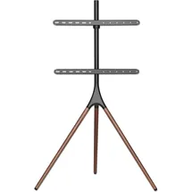 Manhattan Mobiler TV-Ständer 114,3-165,1 cm Braun/Schwarz Aluminium