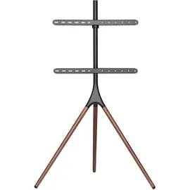 Manhattan Mobiler TV-Ständer 114,3-165,1 cm Braun/Schwarz Aluminium