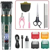 Hundeschermaschine– Schermaschine für Katzen, elektrisch, geräuschlos, per usb wiederaufladbar, grün