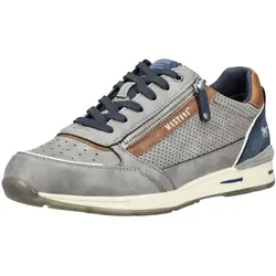 Sneaker MUSTANG SHOES "Mustang Shoes Sneaker Lederimitat", Herren, Gr. 41, grau, Lederimitat, casual, Schuhe