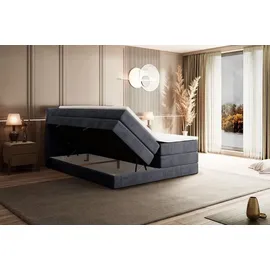altdecor Boxspringbett OTTA KING - 160x200 - H3/H4 - Dunkelgrau