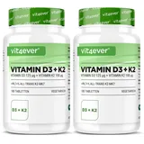 180 - 540 Tabletten Vitamin D3 5000 I.E. + Vitamin K2 100 mcg  MK7 Menachinon-7