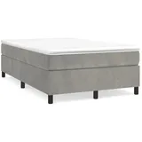 vidaXL Boxspringbett Hellgrau 120x200 cm Samt1398305