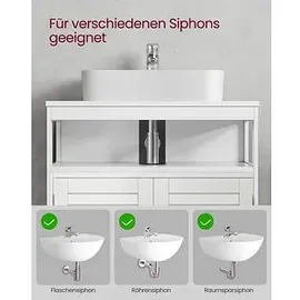 VASAGLE Waschtischunterschrank ohne Waschbecken BBC02WT weiß 60,0 x 30,0 x 60,0 cm