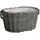 vidaXL Holzkorb mit Tragegriffen 60 x 40 x 28 cm grau weide