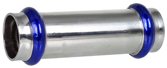 Press-Schiebemuffe - 22 mm - Edelstahlrohre - DVGW-zertifiziert - für V-Kontur