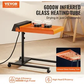 Vevor Schnelltrockner, 6000 W, 485 x 540 mm, Infrarot-IR-Blitztrockner für Siebdruck, 0–750 °F Temperaturregelung, Siebdrucktrockner mit Sensor,
