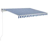 vidaXL Markise Automatisch 300x250 cm Blau und Weiß