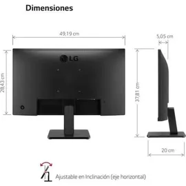 LG 22MR410-B Desktop-PC-Monitor 22 Zoll – VA-Display, FHD-Auflösung (1920 x 1080), 5 ms GtG 100 Hz, sRGB 99%, AMD FreeSync, Gaming-Funktionen und Eye-Care