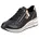 Damen Low-Top Sneaker D0T03 Frauen Halbschuhe lose Einlage Freizeit straßenschuhe Strassenschuhe Sportschuhe schwarz Kombi 01 41 EU