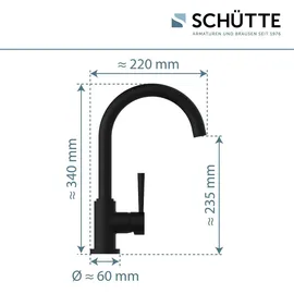Schütte Cornwall Niederdruck schwarz matt 79169