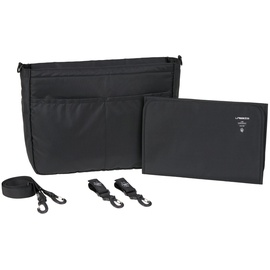 Lässig Baby Kinderwagenorganizer Taschenorganizer inkl. Kinderwagenbefestigung und Schultergurt/Casual MIX Multi Bag black
