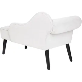 Beliani Chaiselongue Biarritz Polyester 118 x 77 x 60 cm Weiß/Schwarz