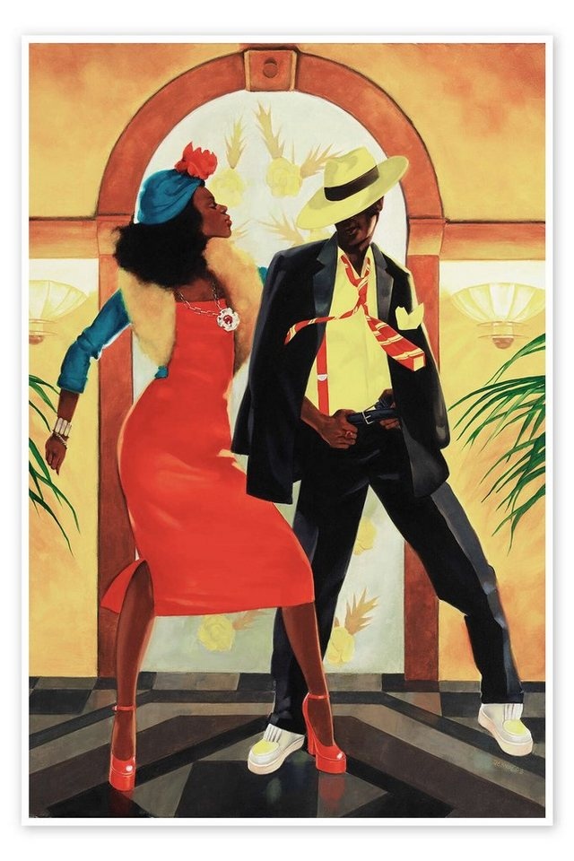 Posterlounge Poster Graham Reynolds, Ausgehen & Tanzen I, Wohnzimmer Modern Malerei bunt 20 cm x 30 cm