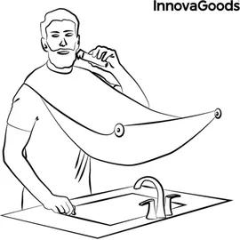 InnovaGoods Latz für Bartrasur mit Saugnäpfen - Weiß