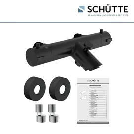 Schütte London Badewannenarmatur Thermostat Schwarz Matt