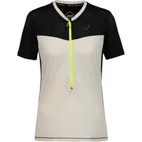 Asics Fujitrail Kurzarm-t-shirt - Oatmeal / Performance Black M